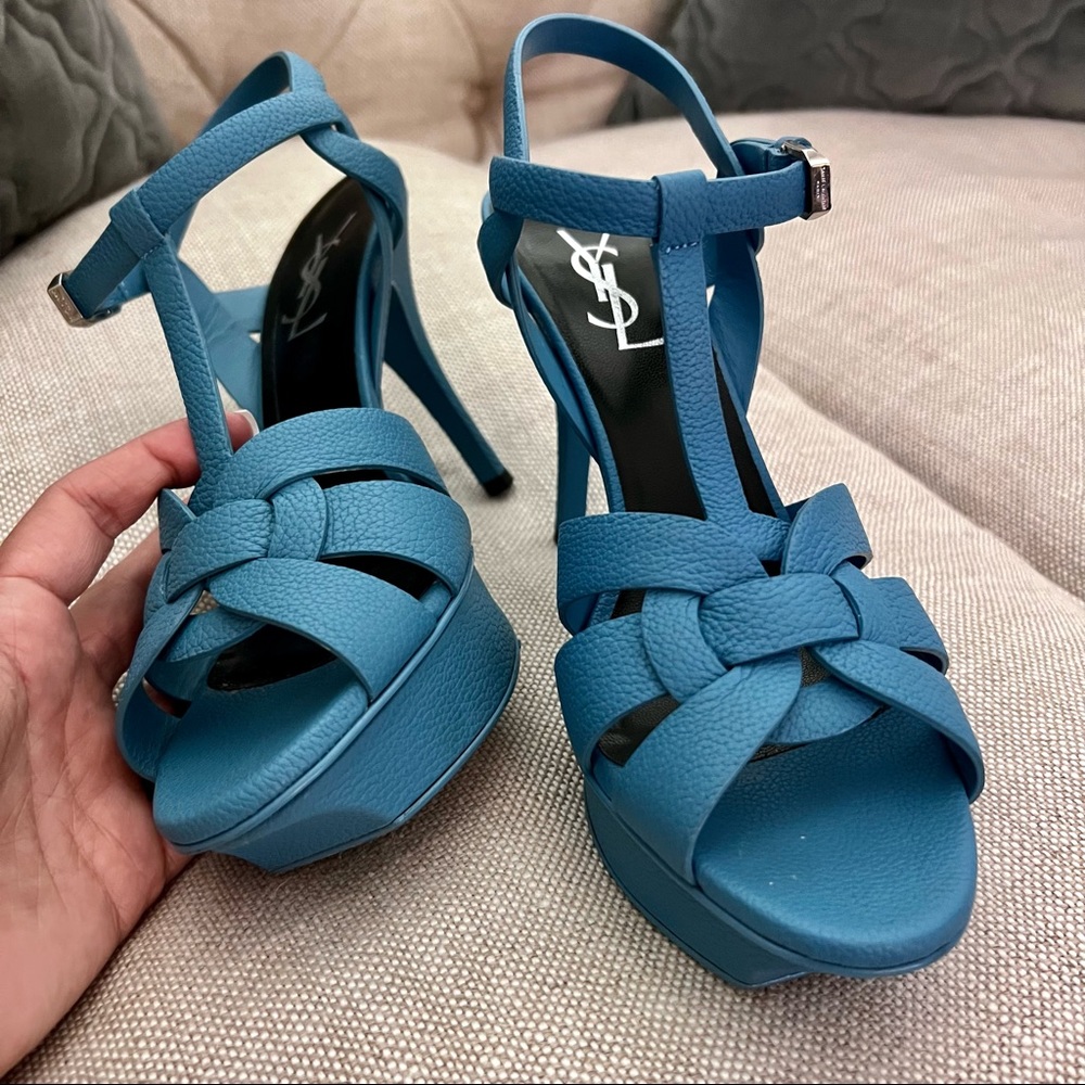 YSL T-STRAP TRIBUTE SANDALS (EU 37.5)